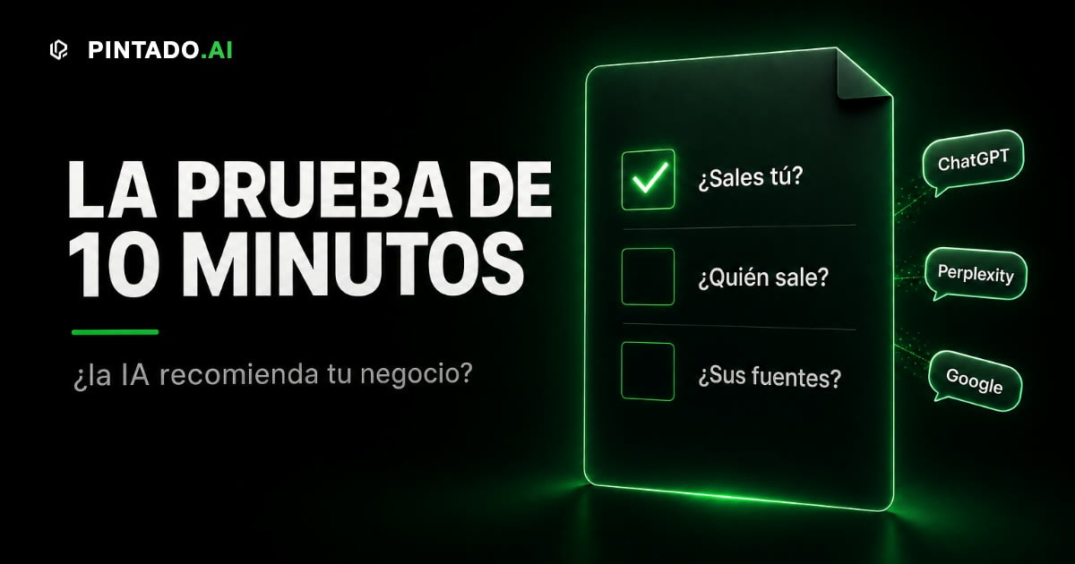 La prueba de 10 minutos: descubre si la IA recomienda tu negocio (o a tu competencia)