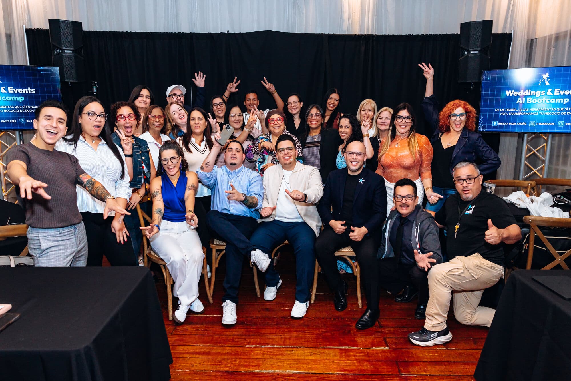 Sala llena en el primer Weddings & Events AI Bootcamp con ACEP-PR: 40 profesionales de eventos